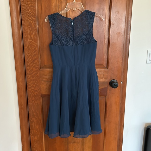 NWT AZAZIE VINA
A-Line Lace Chiffon Dress 
Size A6
Color Neptune - Picture 11 of 11